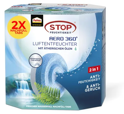 Produktbild von Pattex AERO 360° Frischer Wasserfall Tabs Nachfüllpack, 2x450g