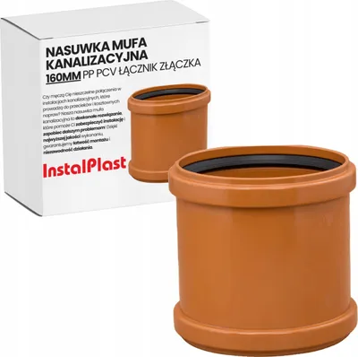 Zdjęcie produktu dla Instalplast Nasuwka Kanalizacyjna 160mm PVC | Mufa Łącznik Pomarańczowa