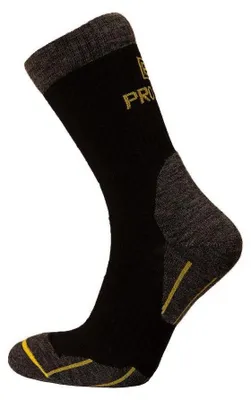 Image de Projob - Chaussettes "9090" uni pour hommes/femmes, en laine ET674 (taille 39 EU - 41 EU) (noir/gris)