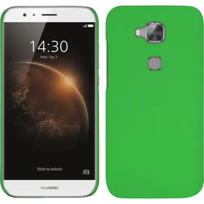 Produktbild von PhoneNatic Case kompatibel mit Huawei G8 - Hülle grün gummiert Hard-case + 2 Schutzfolien
