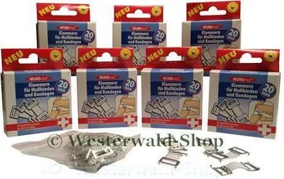 Immagine prodotto di WUNDmed® 05-022 WUNDmed® Verbandklammern 05-022 beige 1,5 x 3,5 cm, 20 St.