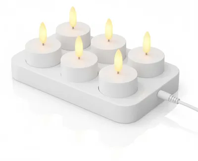 Image de InAndOutdoorMatch - Bougie LED rechargeable - Blanche, Image générée par une IA