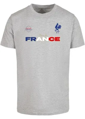 Image de T-shirt pour homme Mr. Tee France, modèle Trikot, couleur gris chiné, taille L