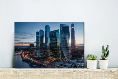 Produktbild von MuchoWow® - Leinwandbilder - Moskau Stadtzentrum, Wandbild, Wanddeko Bilder Wohnzimmer, 30x20 cm