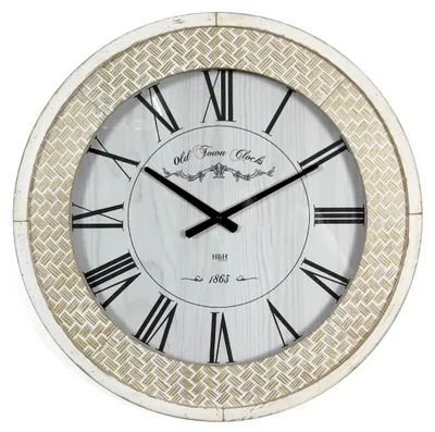 Obrázok produktu pre Nástenné hodiny H&H, drevo, 60 cm