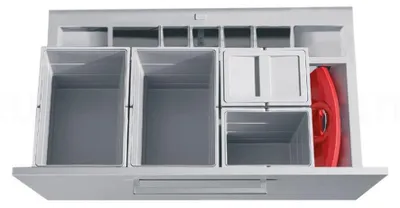 Image de Hailo Collecteur de déchets 3620901 Separato-K 900 Insert avec set de balayage 2x 18 + 2x 8 litres Gris clair