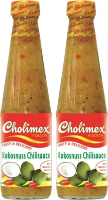 Produktbild von Doppelpack CHOLIMEX Kokosnuss Chilisauce (2x 250ml) | Coconut Chili Sauce