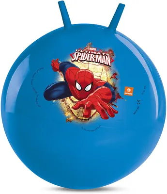 Zdjęcie produktu dla Piłka do skakania Mondo Spiderman z uchwytem na dwie ręce