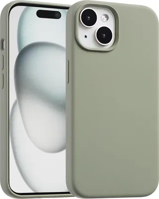 Image de Accezz Liquid Silicone Backcover avec MagSafe pour l'Apple iPhone 15 - Cooper Green