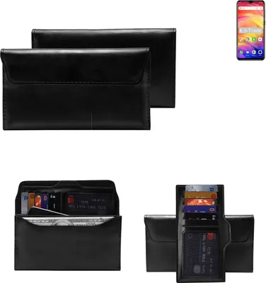 Produktbild von K-S-Trade Handy Hülle kompatibel mit Ulefone Note 7 Schutz Hülle Tasche Schutz Case Handytasche Kunstleder schwarz, 1x