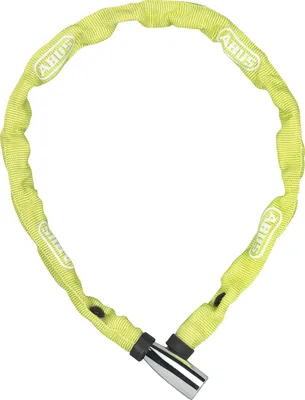 Produktbild von ABUS Kettenschloss 1500 Web – Fahrradschloss aus Spezialstahl – 4 mm dicke Rundkette - ABUS-Sicherheitslevel 3 – 60 cm – Gelb/Grün