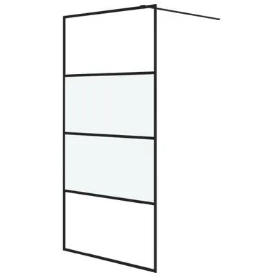 Produktbild von vidaXL Duschwand für Begehbare Dusche Schwarz 100x195 cm Halbmatt ESG