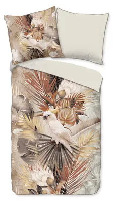 Productafbeelding van Descanso Dekbedovertrek "Pippa" - Bruin - (135x200 cm) - 100% organisch katoen