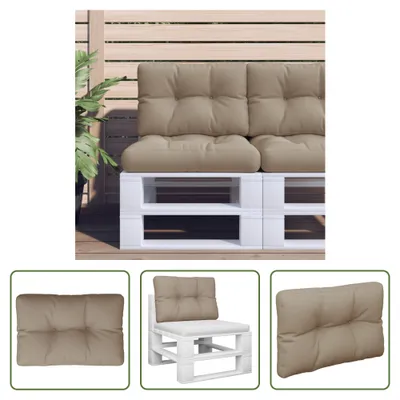 Produktbild von The Living Store Palettenkissen Taupe 60x40x12 cm Stoff