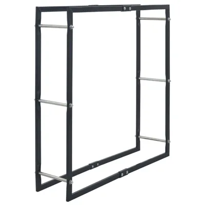 Obrázek produktu pro Stojan na palivové dříví černý 100 x 25 x 100 cm ocel