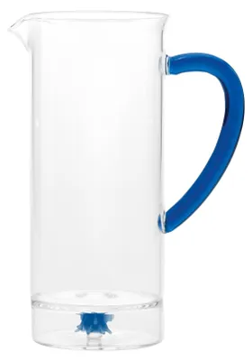 Immagine prodotto di Zafferano Caraffa Teca Mare Collezione Artigianale in Vetro Borosilicato Soggetto Riccio di Mare - Design Elegante per Tavola, Trasparente e Colorato