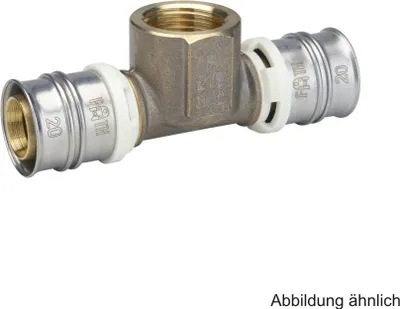 Produktbild von Alpex T-Stück mit Innengewinde Messing, 26 mm x Rp 1/2" x 26 mm