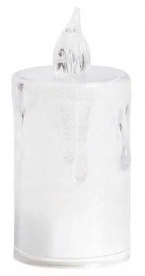 Obrázok produktu pre LED dekoratívna sviečka 3,6x8cm s batériami transparentná