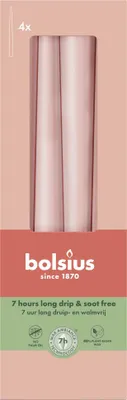 Produktbild von Bolsius Spitzkerzen rosa 24,5 cm Ø 2,4 cm 4 Stück