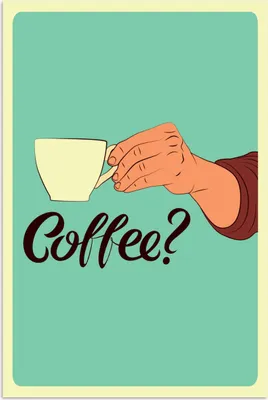 Produktbild von MuchoWow® Poster Retro - Sprichwörter - Kaffee? Zitate 40x60 cm - Plakate für die Wand - Poster Babyzimmer