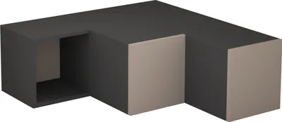 Immagine prodotto di DECORTIE Porta TV moderno compatto Centro multimediale Mobili TV grigio antracite grigio moka con mobile 94 x 91 x 31 cm