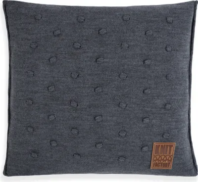Produktbild von Knit Factory Noa Kissen - Anthrazit - 50x50 cm