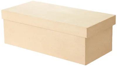 Schuhkarton aus Pappmaché, 13 x 19 x 13 cm, braun