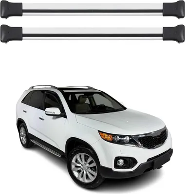 Image de Barres de toit pour Kia Sorento 2010-2013 Barres de toit en aluminium argent 2x