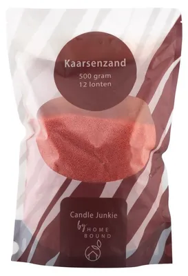 Obrázok produktu pre HomeBound Prášok na výrobu svieč, 500 g, s 12 knôtmi, červený