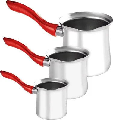 Obrázek produktu pro Turecká kávovarová sada - červená - 3 kusy kávovaru