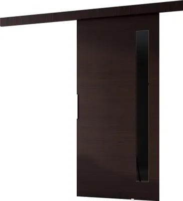 Obrázek produktu pro Minio, posuvné dveře "CLEAN G", s černým ozdobným prvkem, pokojové dveře, 96 cm, barva wenge
