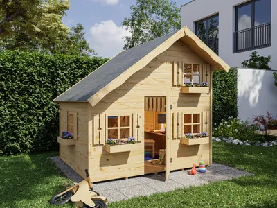 Produktbild von Spielhaus Tom 15 mm naturbelassen