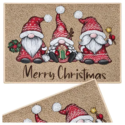 Obrázok produktu pre Vianočná podložka, vstupná rohož, podložka pod dvere, motív Santa Claus, 50x80 cm