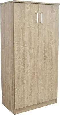 Image de Armoire à chaussures Maurice - 60x37x122cm - 2 portes -Reproduction chêne