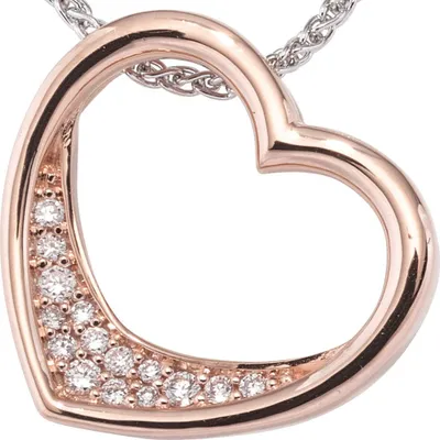Produktbild von Anhänger Herz mit 15 Diamanten Brillanten 585 Gold Rotgold Halsschmuck Damen