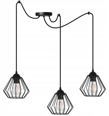 Produktbild von Spinnen Kronleuchter Loft E27 LED – Pendelleuchte Spinnenlampe Hängelampe Deckenleuchte Modern