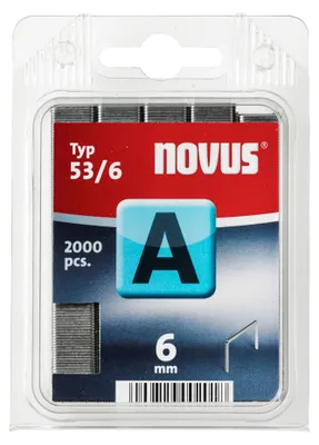 Obrázek produktu pro Novus A Typ 53/6, Balík svorek, 0,75 mm, Upevnění, 2000 svorek, A 53/6, Nerezová ocel