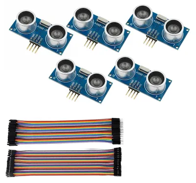 5x HC-SR04 Ultraschallsensor, 2–450 cm, 5 V, für Robotik