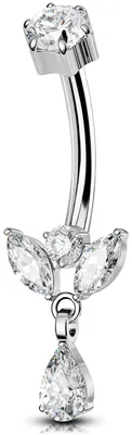 Zdjęcie produktu dla Piercing pępka, rozmiar 14G, długość 10 mm, wewnętrzny, biżuteria do piercingu ciała
