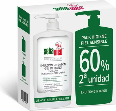 Obrázok produktu pre Sebamed Emulzný gél do kúpeľa bez mydla 2 x 750 ml