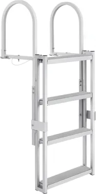Image de Echelle de bain télescopique 4 marches - Echelle pliante pour bateau, yacht et navire - 465x605x1400-1705mm - Escabeau robuste et sûr