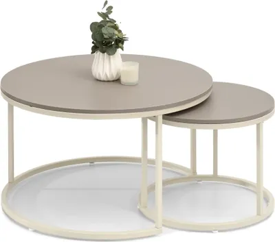 Produktbild von JACEK Couchtisch-Set – Beige/Creme