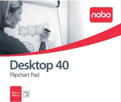 Produktbild von Flipchartblock Blanko DIN B1 580x485mm 40 Blatt weiß Packung mit 5 Stück