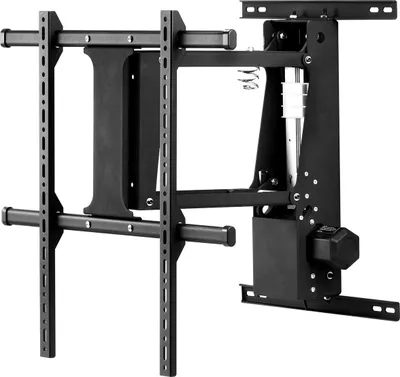 Image de Support mural motorisé pour téléviseur, 32-65 pouces, cheminée électrique, noir