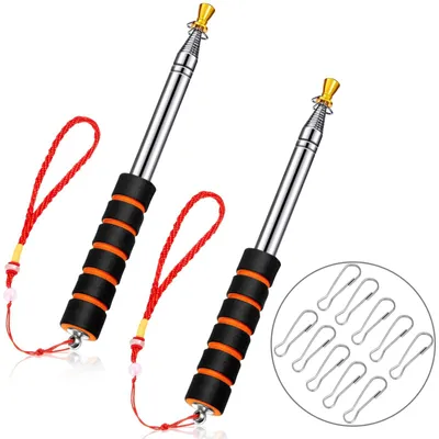Produktbild von Solidchoice – Teleskopischer Fahnenmast mit 10 Fahnenhalterhaken, 2 Meter