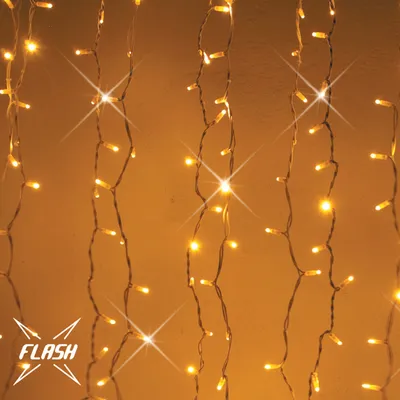Produktbild von LED-Lichtvorhang, Blitzlicht, 1 x 3 m, warmweiß, 300 Dioden, IP67