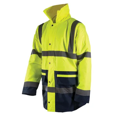 Produktbild von Warnschutzjacke XL neongelb mit reflektoren wetterfest