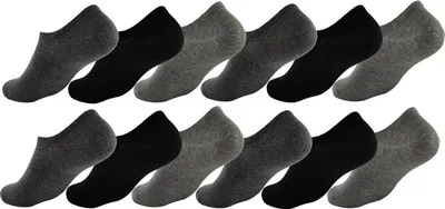 Obrázok produktu pre 12 párov dámskych pánskych ponožiek neviditeľné športové ponožky, 12 párov, mix/35-38