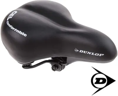 Produktbild von Dunlop Fahrradsattel FGH19 bequemer Gel Fahrradsattel, Komfortsattel Unisex Cityradsattel (Fahrradsitz für Damen & Herren, Belastbarkeit 125 kg)