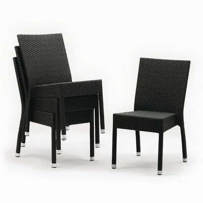 Produktbild von Bolero Rattanstühle anthrazit (4 Stück)